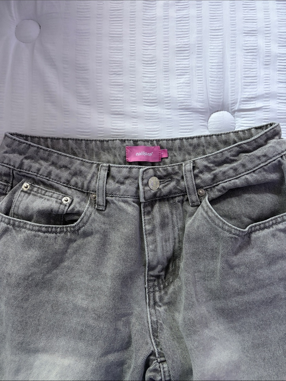 editked low rise jeans